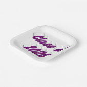 Class of 2026 purple typography graduation  pappteller (Gewinkelt)
