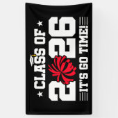 Class of 2026 Red Cheer Graduation It’s Go Time Banner (Vertikal)