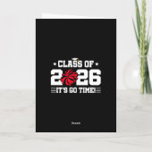 Class of 2026 Red Cheer Graduation It’s Go Time Karte (Rückseite)