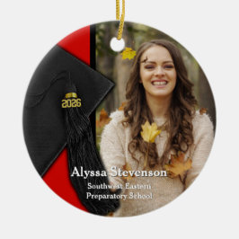 Class of 2026 Red Tassel Dignified Graduation Keramik Ornament