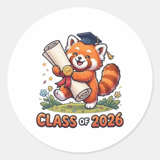 CLASS OF 2026 RUNDER AUFKLEBER (Vorderseite)