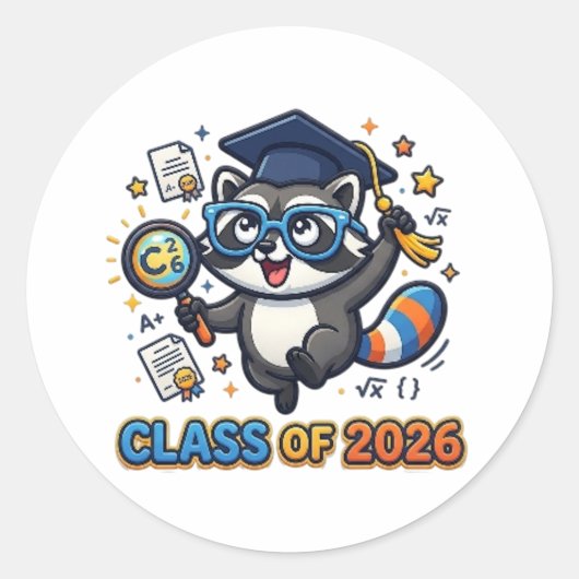 CLASS OF 2026 RUNDER AUFKLEBER (Vorderseite)
