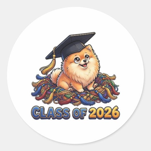 CLASS OF 2026 RUNDER AUFKLEBER (Vorderseite)