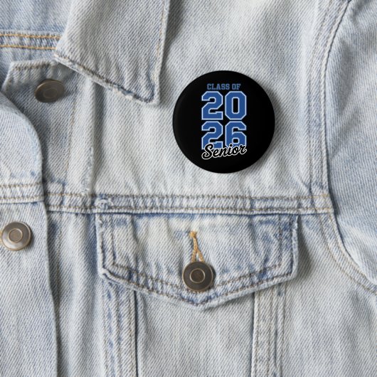 Class Of 2026 Senior Blue Graduation Graduate Button (Beispiel)