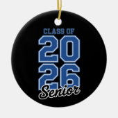 Class Of 2026 Senior Blue Graduation Graduate Keramik Ornament (Vorne)