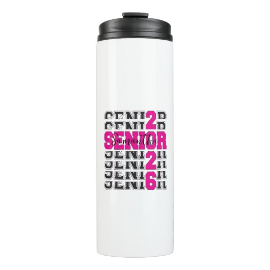 Class of 2026 Senior Monogram Thermosbecher (Vorderseite)