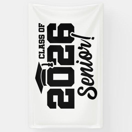 Class of 2026 Senior Varsity Graduation Fun Quote Banner (Vertikal)