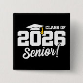 Class of 2026 Senior Varsity Graduation Fun Quote Button (Vorderseite)