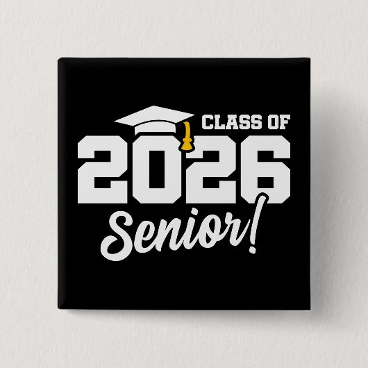 Class of 2026 Senior Varsity Graduation Fun Quote Button (Vorderseite)