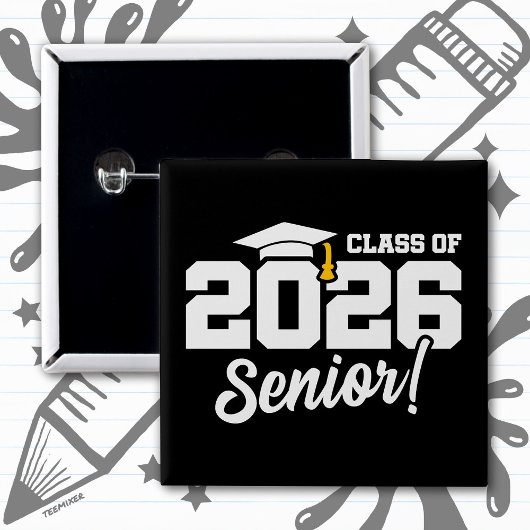 Class of 2026 Senior Varsity Graduation Fun Quote Button
