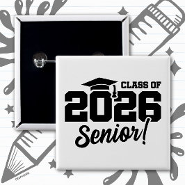 Class of 2026 Senior Varsity Graduation Fun Quote Button