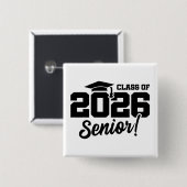 Class of 2026 Senior Varsity Graduation Fun Quote Button (Vorne & Hinten)