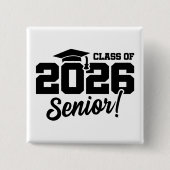 Class of 2026 Senior Varsity Graduation Fun Quote Button (Vorderseite)