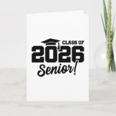 Class of 2026 Senior Varsity Graduation Fun Quote Karte (Vorderseite)