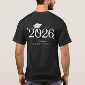 Class of 2026 Senior Year Custom Name Graduation  T-Shirt (Rückseite)