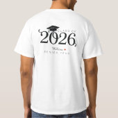 Class of 2026 Senior Year Custom Name Graduation  T-Shirt (Rückseite)