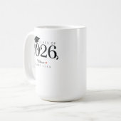 Class of 2026 Senior Year Graduation Custom Name  Kaffeetasse (Vorderseite Links)