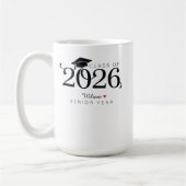 Class of 2026 Senior Year Graduation Custom Name  Kaffeetasse (Links)
