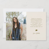 Class of 2026 Typography Grad Photo Cream Ankündigung (Rückseite)