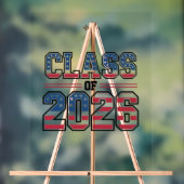 Class of 2026 USA Flag Graduation Acrylschild (Neutral)