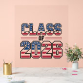 Class of 2026 USA Flag Graduation Acrylschild (Hochzeit)