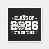 Class of 2026 Volleyball Graduation It’s Go Time Serviette (Vorderseite)