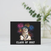 Class of 2027 Cat Lover Postkarte (Stehend Vorderseite)