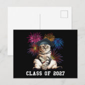 Class of 2027 Cat Lover Postkarte (Vorne/Hinten)