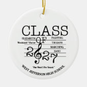Class of 2027 Marching Band Music Keramik Ornament (Vorne)