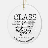 Class of 2027 Marching Band Music Keramik Ornament (Links)