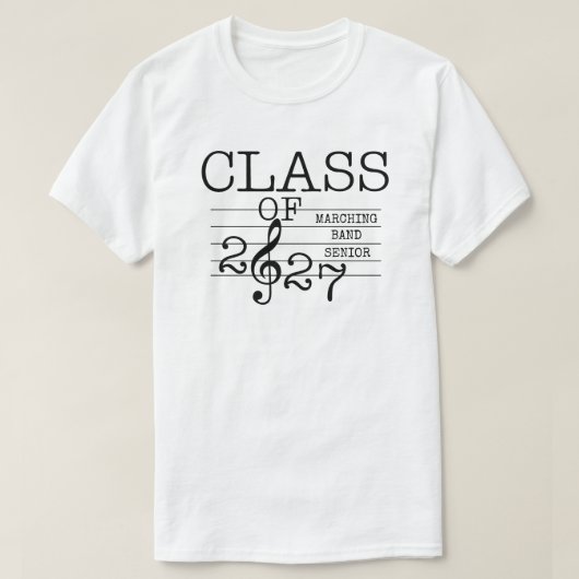 Class of 2027 Marching Band Senior T-Shirt (Design vorne)