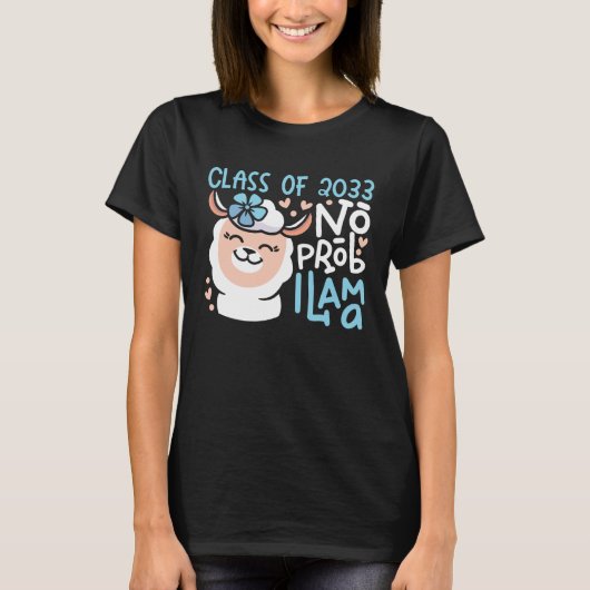 Class of 2033 No Prob Llama Grow With Me Pre K Gra T-Shirt (Vorderseite)
