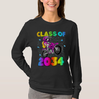 Class Of 2034 Dirt Bike Pre K Back To School Motor T-Shirt