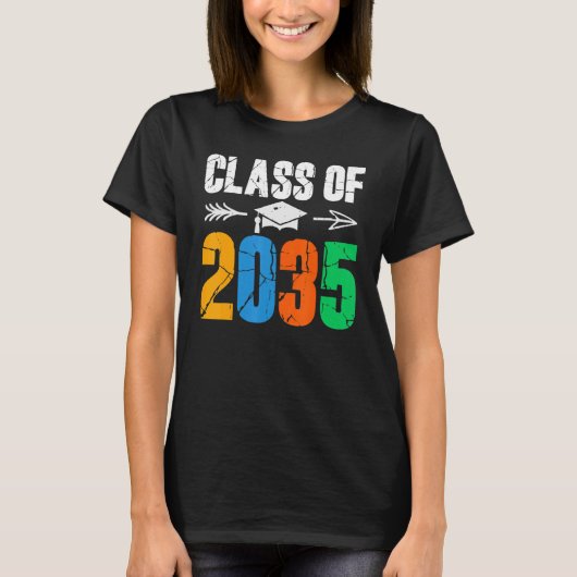 Class of 2035 First Day of School Graduation T-Shirt (Vorderseite)