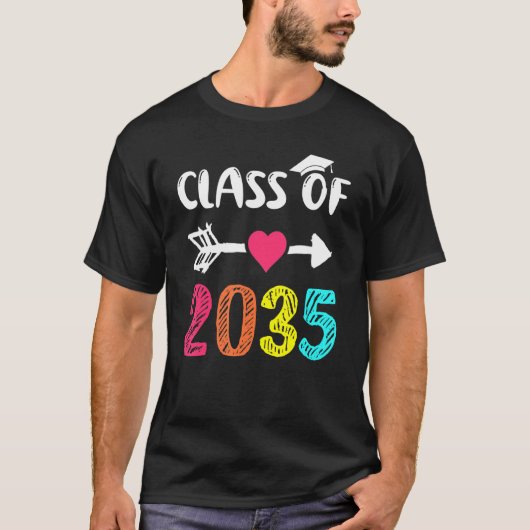 Class Of 2035 First Day Of School Grow With Me Gra T-Shirt (Vorderseite)
