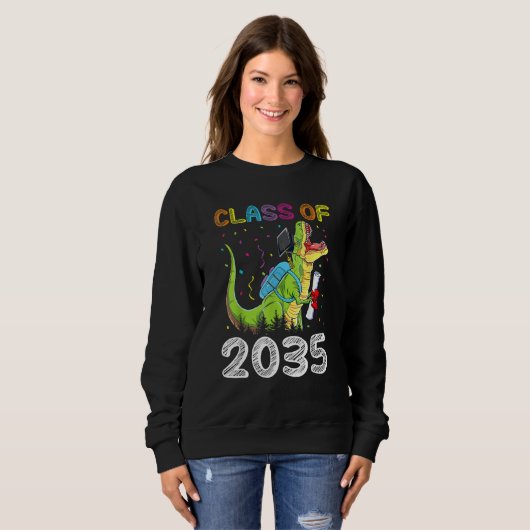 Class Of 2035 Graduation  Grow With Me Sweatshirt (Vorne ganz)