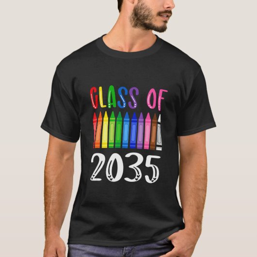 Class Of 2035 Grow With Me Graduation First Day Of T-Shirt (Vorderseite)