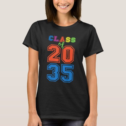 Class Of 2035 Grow With Me Graduation First Day Of T-Shirt (Vorderseite)