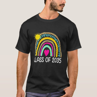 Class Of 2035 Kindergarten Pre K Grow With Me Grad T-Shirt