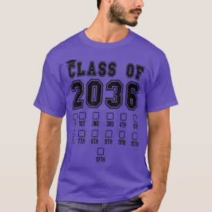 Class Of 2036 Grow With Me First Day Of School Che T-Shirt