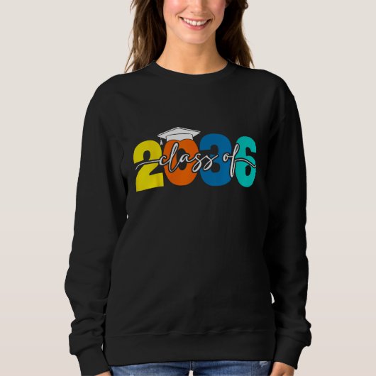 Class of 2036 Grow with Me First Day of School Gra Sweatshirt (Vorderseite)