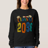 Class of 2036 Grow With Me First Day of School Gra Sweatshirt (Vorderseite)