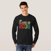Class Of 2036 Kindergarten Graduate Kinder Graduat T-Shirt (Vorne ganz)
