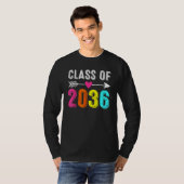 Class Of 2036 Kindergarten Pre K Grow With Me Grad T-Shirt (Vorne ganz)