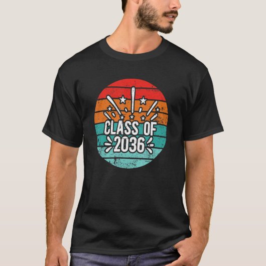Class Of 2036 kindergarten to graduation Sunset Re T-Shirt (Vorderseite)