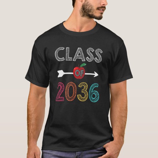 Class Of 2036  Pre K Graduate Preschool Graduation T-Shirt (Vorderseite)