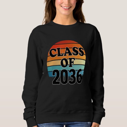 Class Of 2036 Senior Graduate Retro Graduation Sweatshirt (Vorderseite)