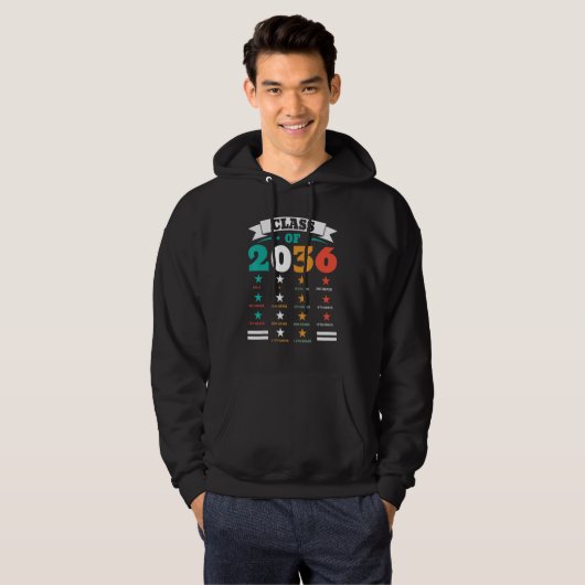 Class of 2036 Senior Students Graduation Back to S Hoodie (Vorne ganz)