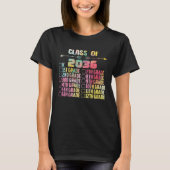 Class Of 2036 Students Handprint Checklist T-Shirt (Vorderseite)
