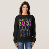 Class Of 2037 Graduate Preschool Kindergarten Tie  Sweatshirt (Vorne ganz)